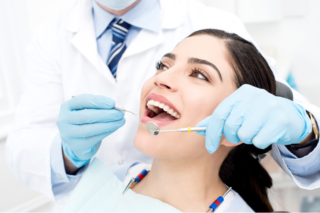 На этапе лечения зубов